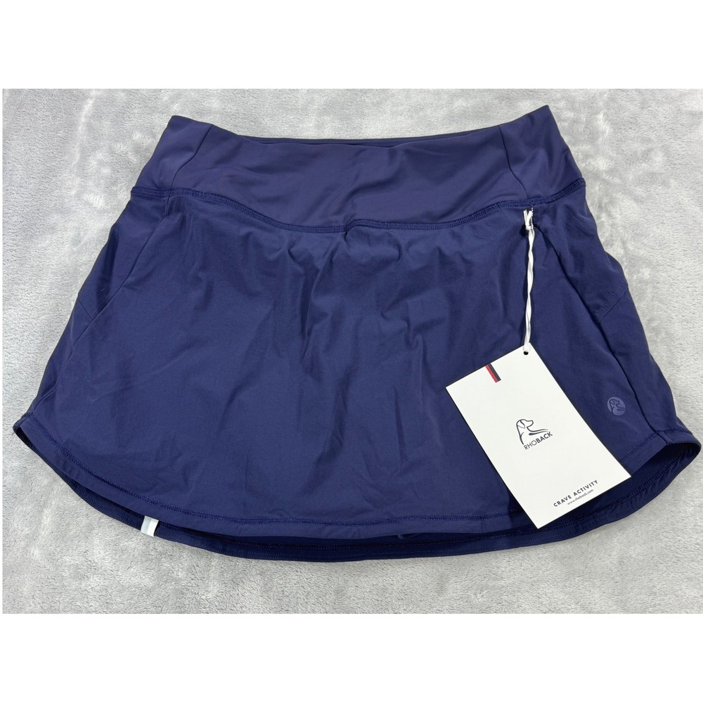 RHOBACK Steffi Active Skort Women XS Fleet Navy Moisture-Wicking Built-in Shorts